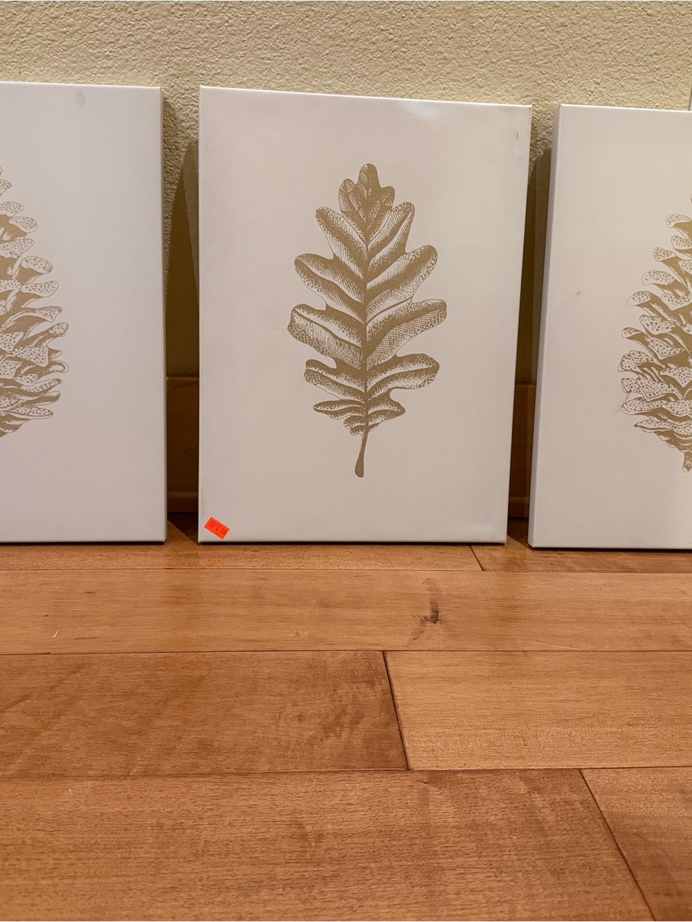 Gold Leaf Wall Art Canvas - Elegant Botanical Print